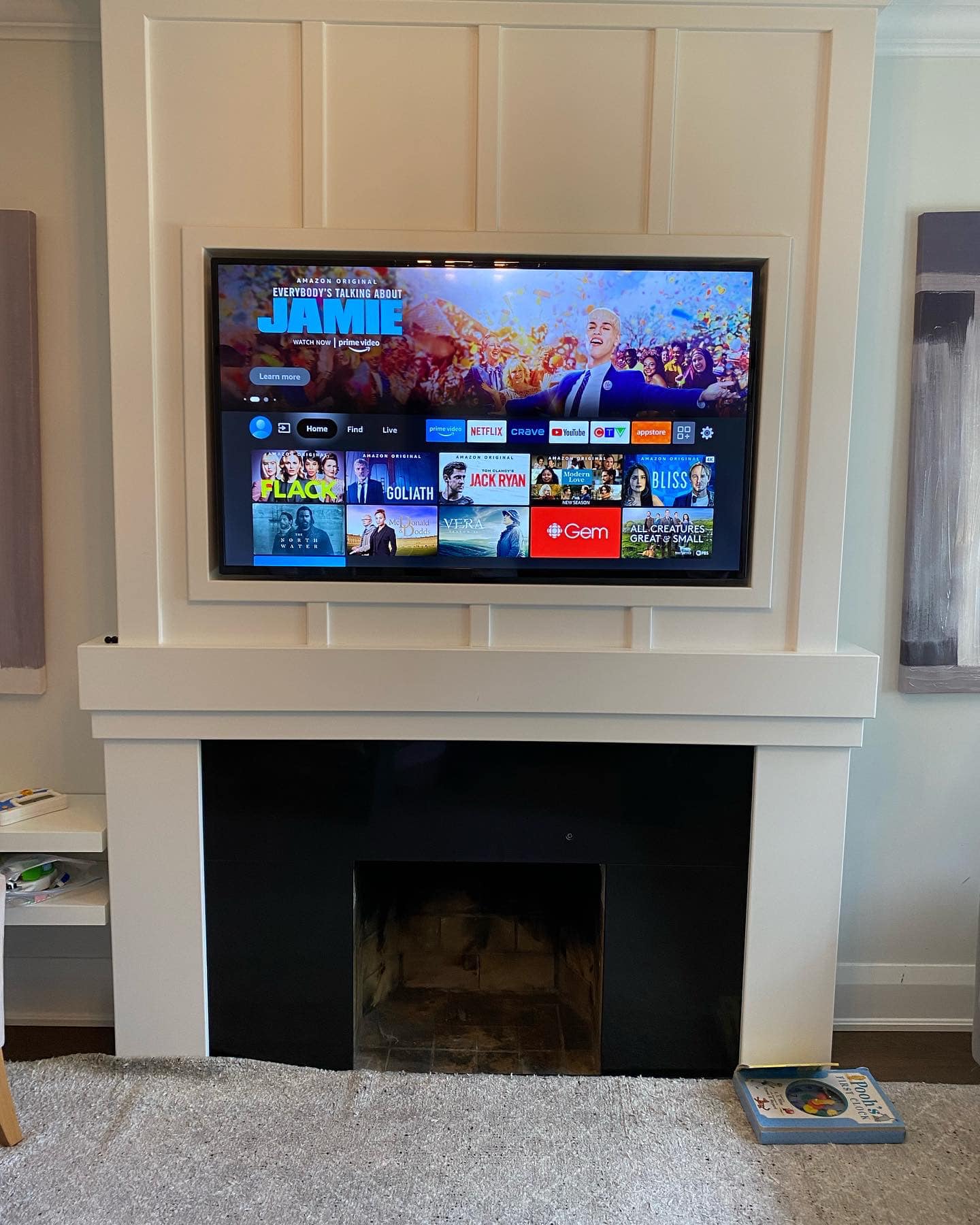 TV Wall Mounting Custom Setup Over Fireplace